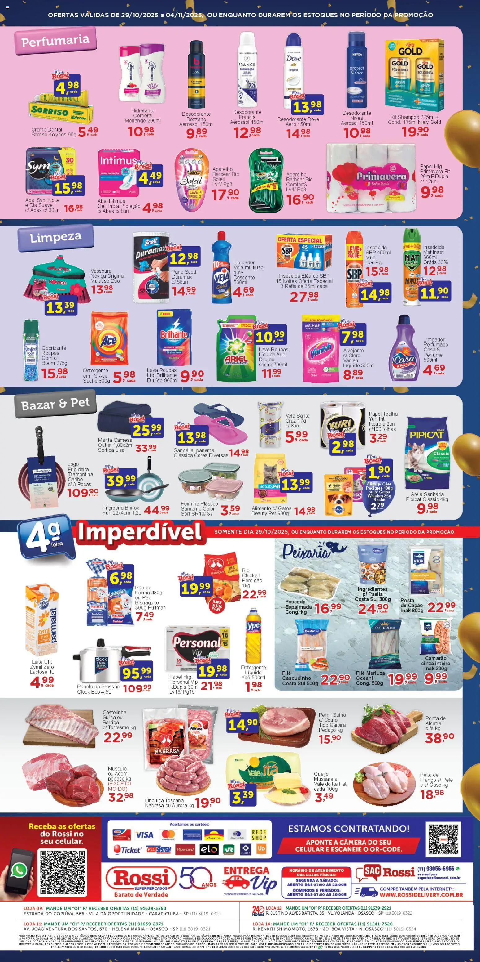 Rossi Supermercados Folheto - válido de 29.10.2025 | Página: 4 | Produtos: Ferro, Farinha láctea
