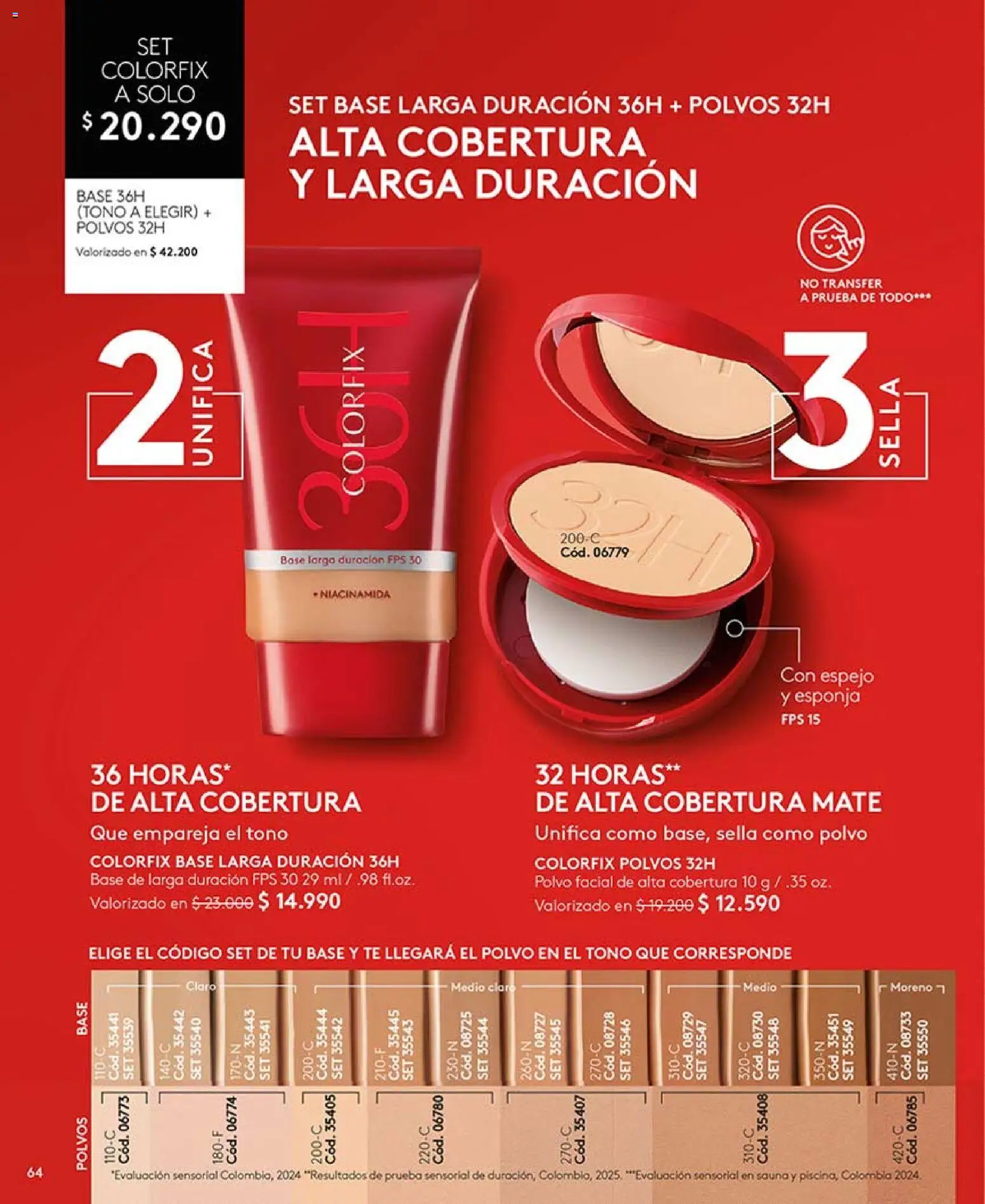 Catálogo Ésika Campaña 5 │ válido desde el 01.03.2026 | Página: 64 | Productos: Esponja, Espejo, Polvo, Mate