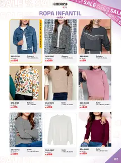 Vista previa de Andrea catálogo Outlet, nuevo folleto de la tienda, válido en México a partir del 21.12.2025 | Página: 197 | Productos: Suéter, Sal, Chamarra, Ropa