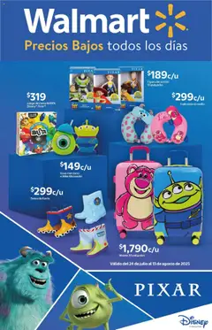 Nuevas ofertas de Walmart válidas en toda la República Mexicana desde el 24.07.2025. ¡Encuentra las mejores ofertas en Walmart Catálogo Pixar! | Página: 2 | Productos: Botas, Maleta, Juego, Mesa