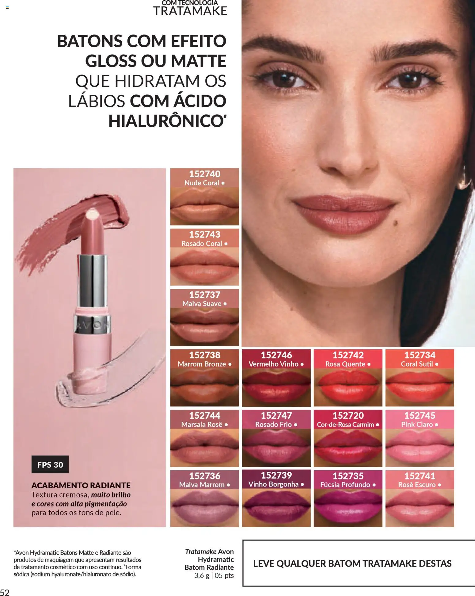 Avon Folheto - válido de 06.01.2026 | Página: 52 | Produtos: Maquiagem, Batom, Vinho
