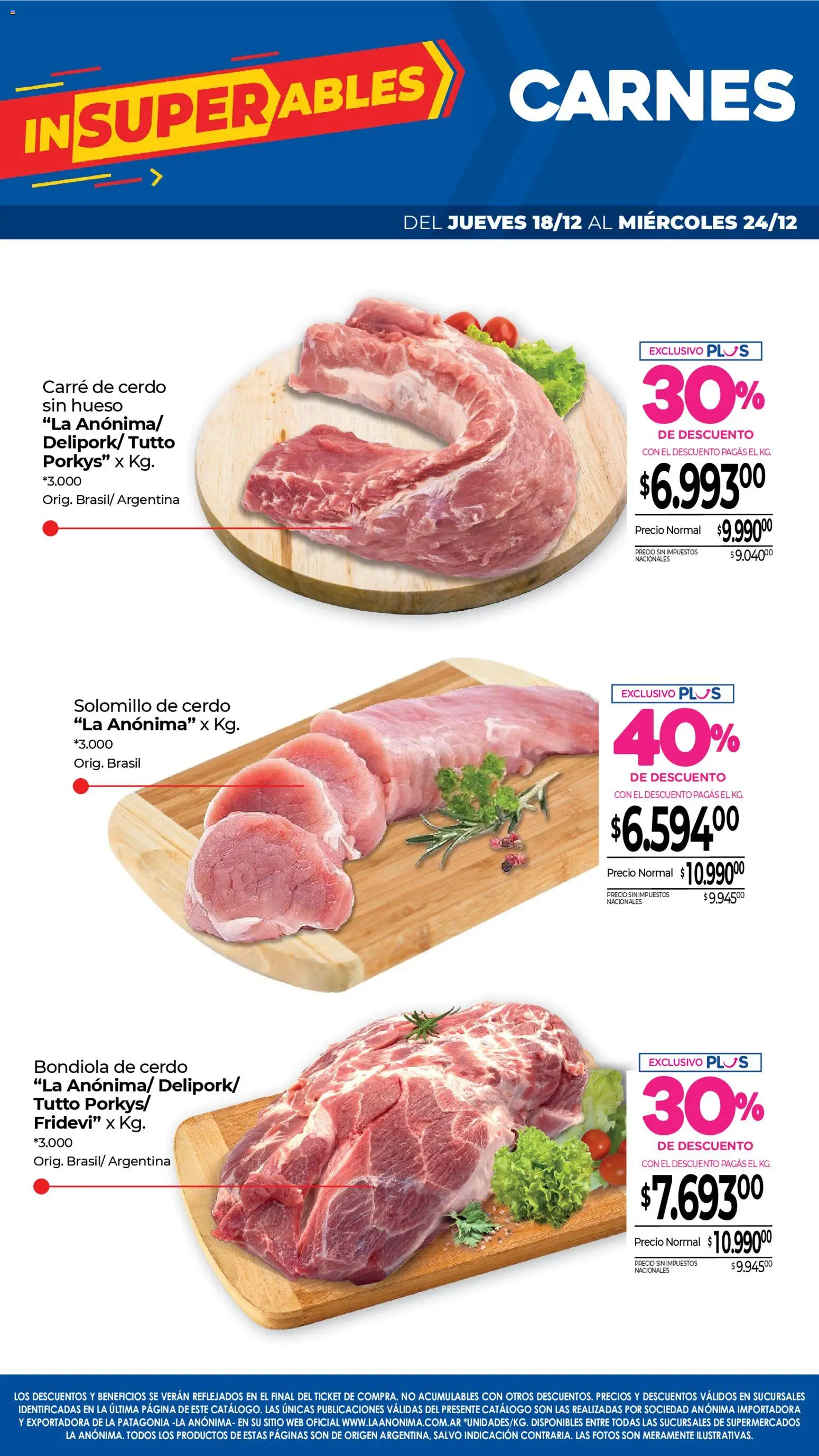 La Anonima catálogo │ válido desde el 18.12.2025 | Página: 3 | Productos: Cerdo