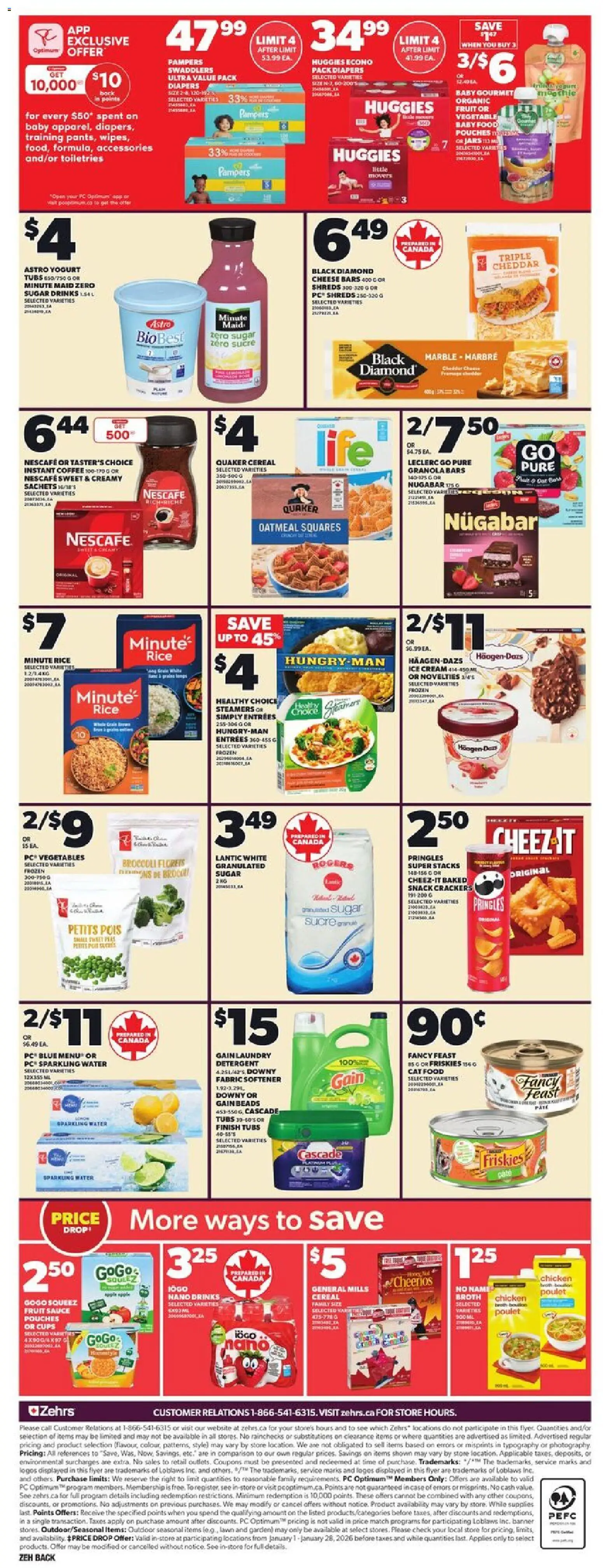 Zehrs flyer valid from 15.01.2026 | Page: 4 | Products: PC, Shredder, Detergent, Cheese