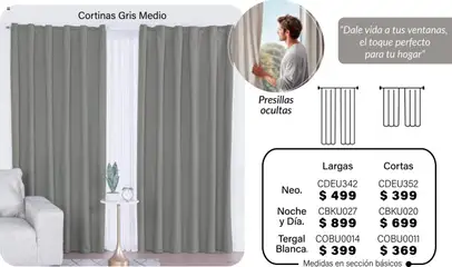 Vista previa de Colchas Concord - Catálogo, nuevo folleto de la tienda, válido en México a partir del 01.08.2025 | Página: 64 | Productos: Cortinas