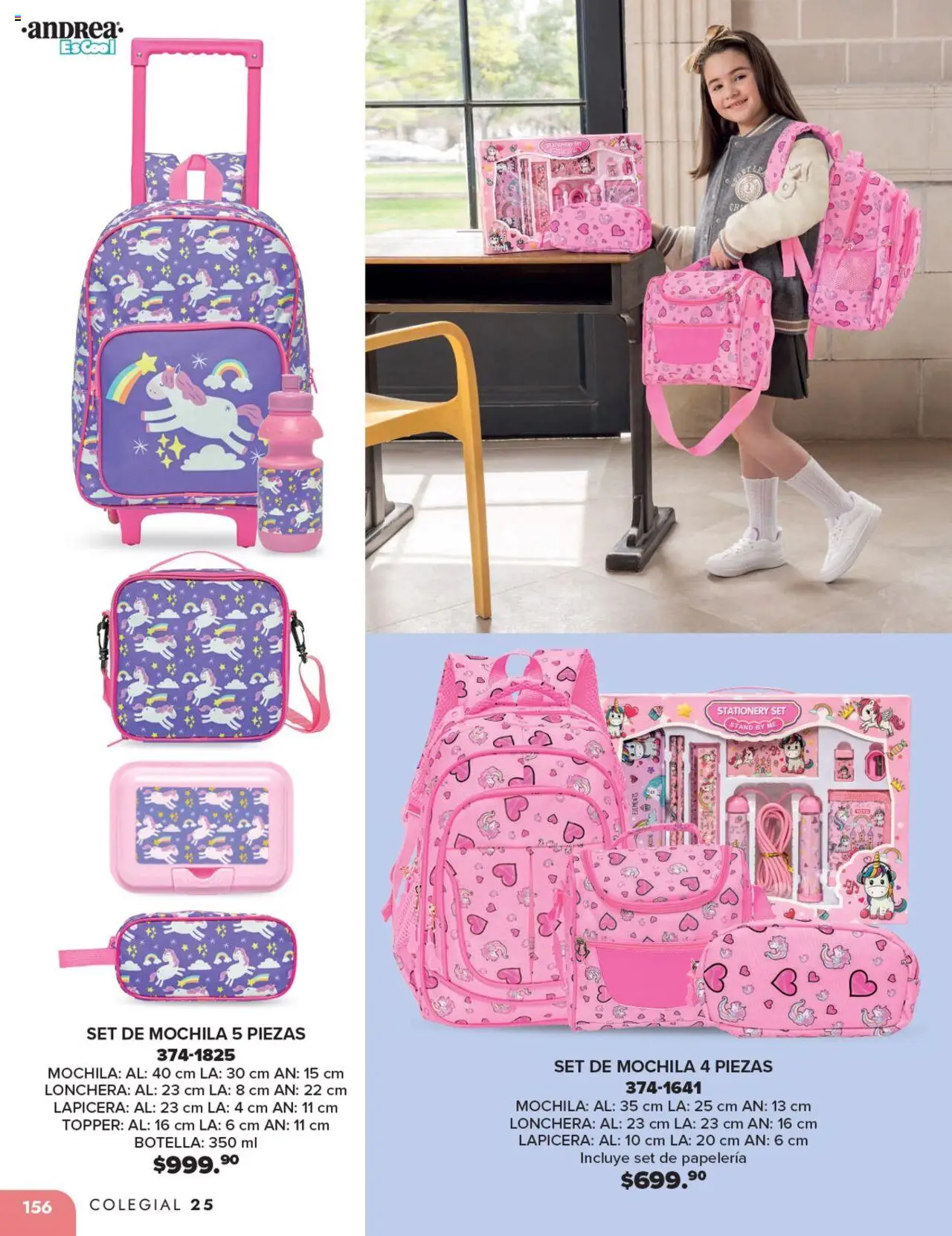 Nuevas ofertas de Andrea válidas en toda la República Mexicana desde el 25.05.2025. ¡Encuentra las mejores ofertas en Andrea catálogo Colegial ! | Página: 156 | Productos: Mochila, Botella