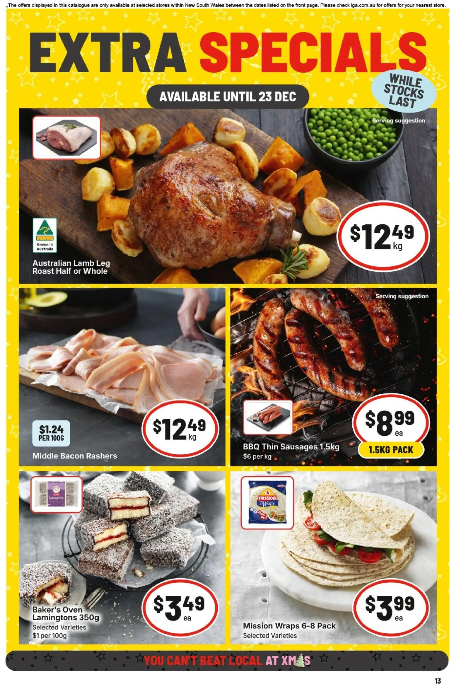 IGA catalogue - valid from 10.12.2025 | Page: 20 | Products: Bacon, Lamb, Lamingtons, Oven