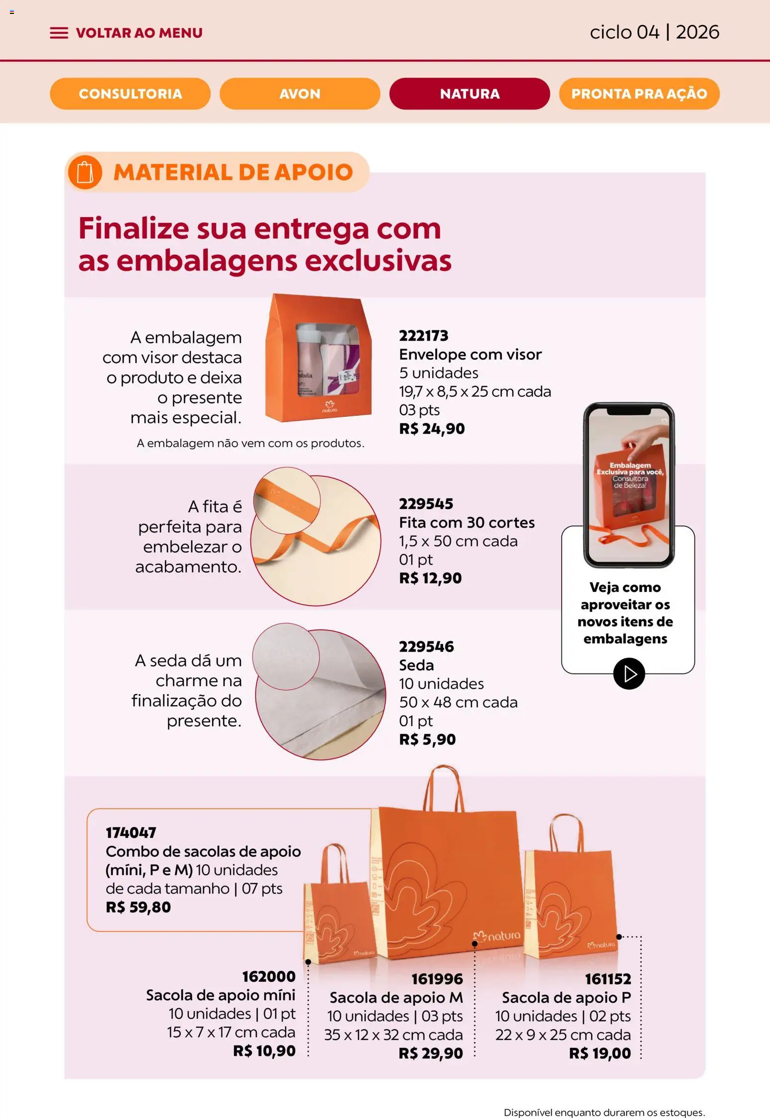 Avon Folheto - válido de 18.02.2026 | Página: 44 | Produtos: Envelope, Fita