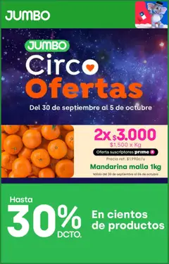 Jumbo ofertas  válido desde el 30.09.2025