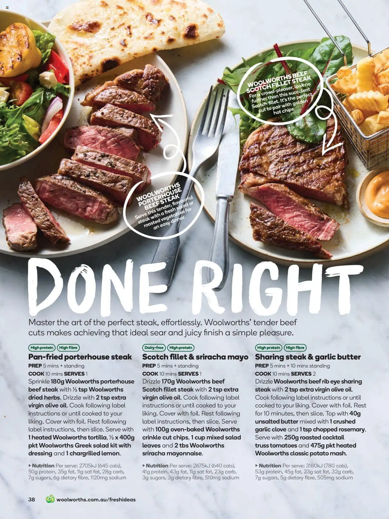 Woolworths catalogue - valid from 01.10.2025 | Page: 38 | Products: Beef, Salad, Steak, Garlic