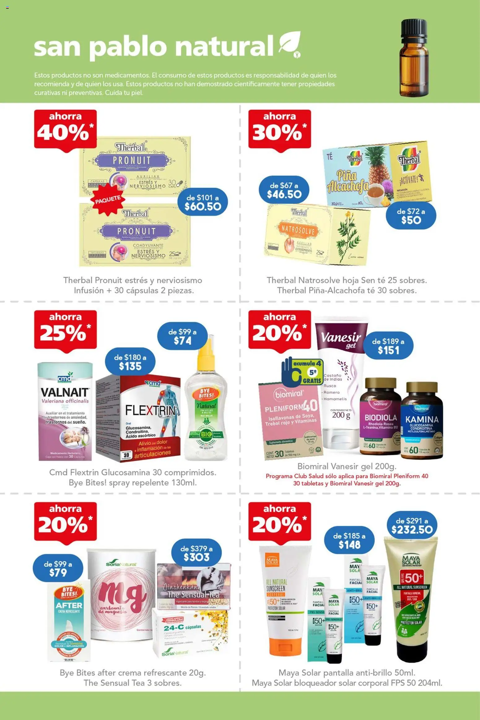 Nuevas ofertas de Farmacia San Pablo válidas en toda la República Mexicana desde el 22.03.2026. ¡Encuentra las mejores ofertas en Farmacia San Pablo catálogo! | Página: 8 | Productos: Piña, Bloqueador, Vitaminas, Caja