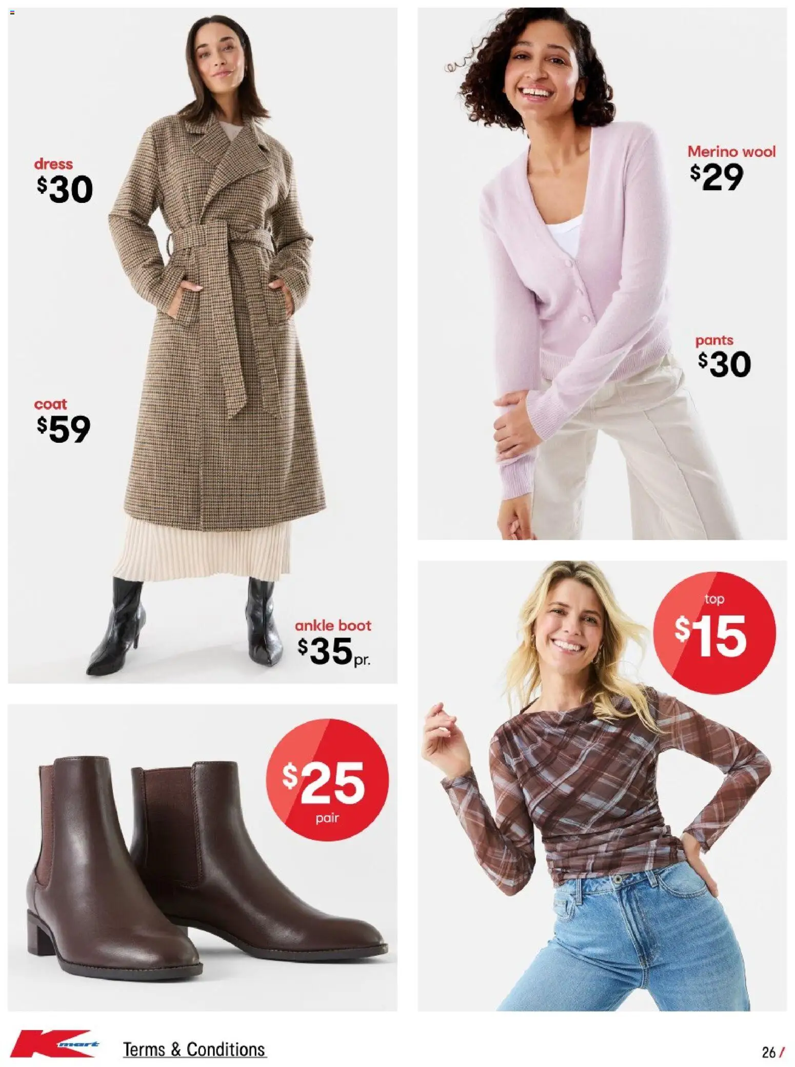 Kmart catalogue - valid from 16.04.2026 | Page: 26 | Products: Dress, Coat, Pants