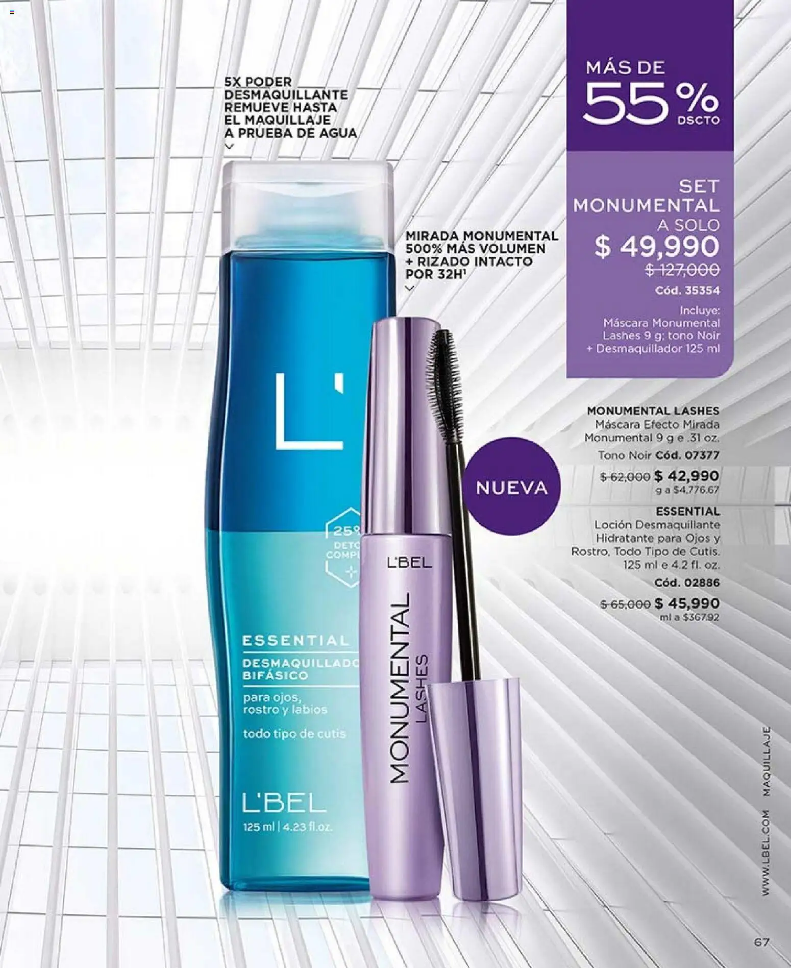 L'Bel revista - valida desde el 01.02.2026 | Página: 67 | Productos: Agua, Loción, Maquillaje, Máscara