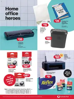 Australia Post catalogue - valid from 30.07.2025 | Page: 7 | Products: Printer, Inkjet printer, Laminator, Shredder