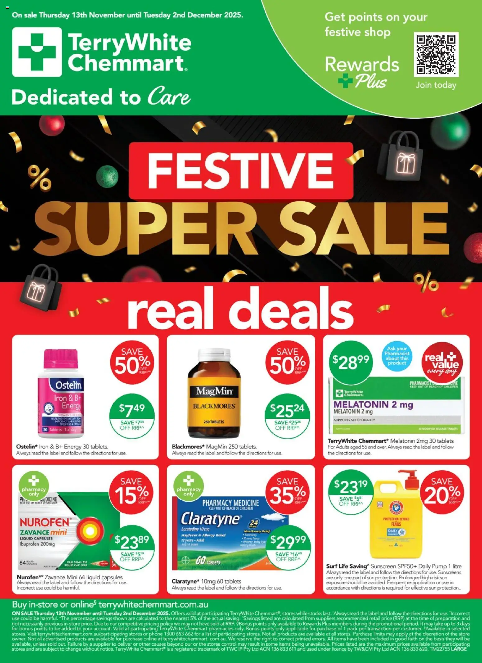 Terry White catalogue - valid from 13.11.2025 | Page: 1 | Products: Phone, Sun protection, Tablets, Allergy