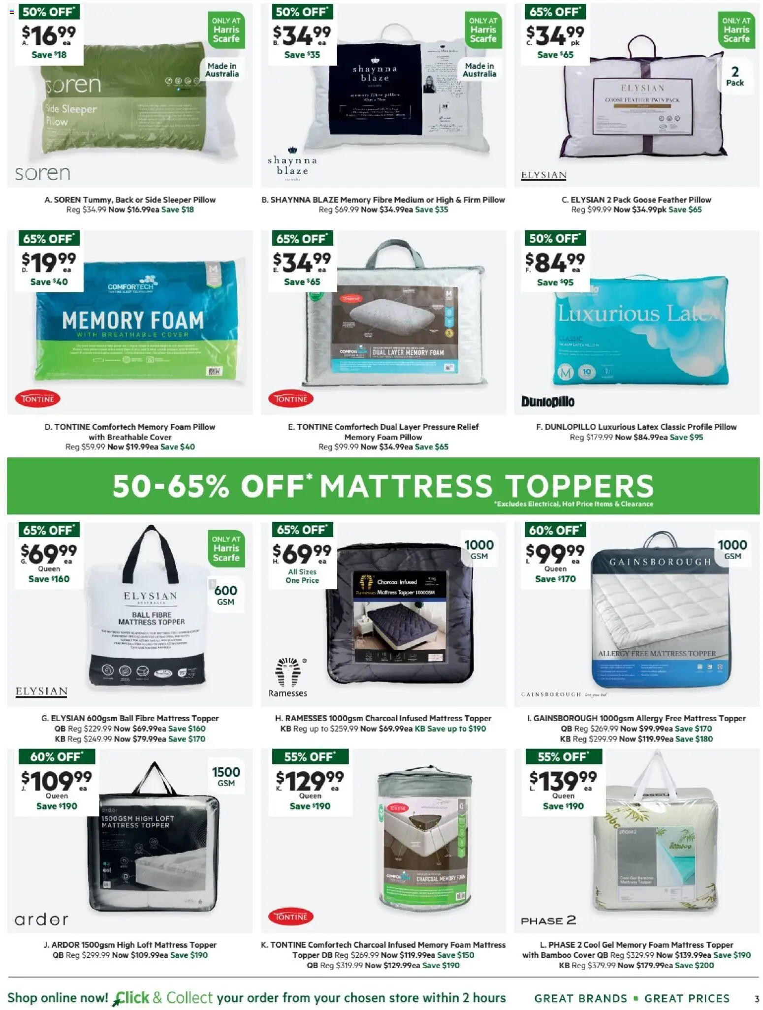 Harris Scarfe catalogue - valid from 05.01.2026 | Page: 3 | Products: Mattress, Pillow, Allergy