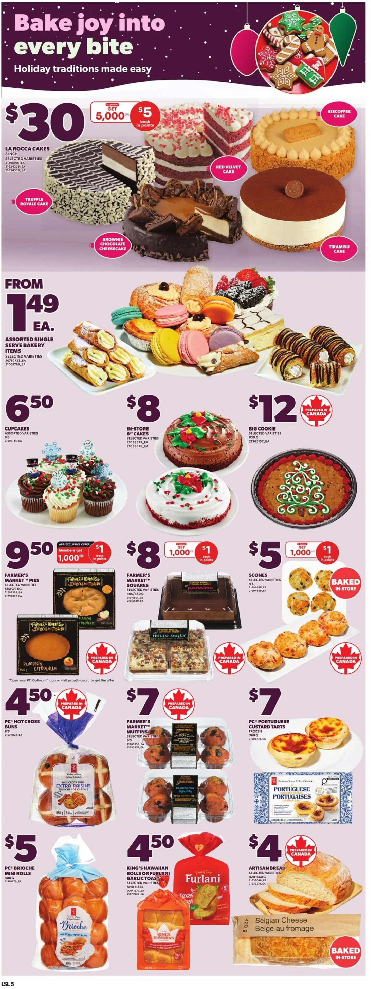 Loblaws flyer valid from 18.12.2025 | Page: 8 | Products: PC, Cheese, Bread, Chocolate