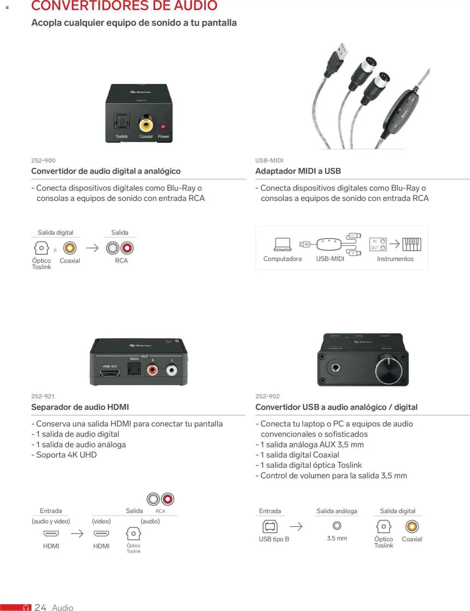 Nuevas ofertas de Steren válidas en toda la República Mexicana desde el 01.01.2026. ¡Encuentra las mejores ofertas en Steren catálogo! | Página: 36 | Productos: Usb, Computadora, Audio, Adaptador
