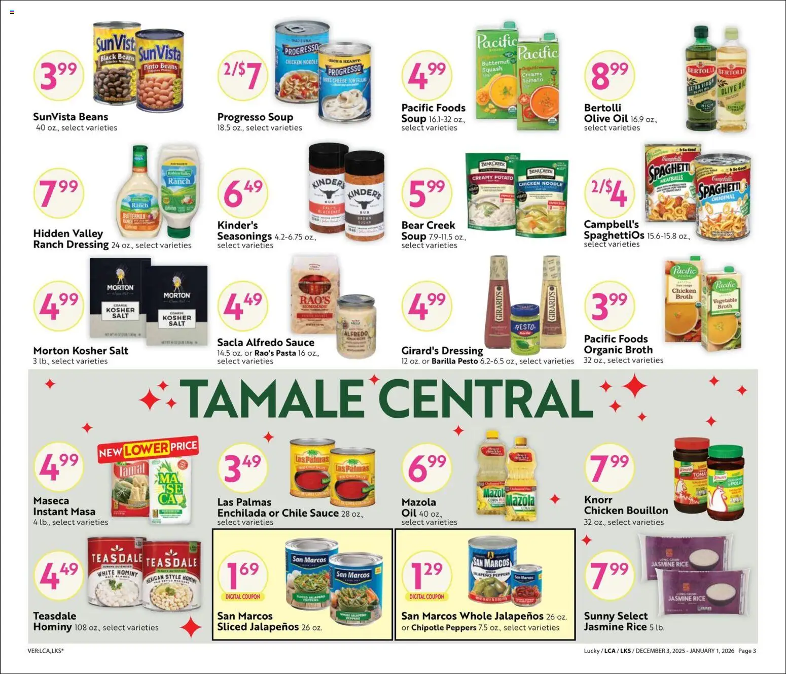Lucky Supermarkets Big Book of Savings - valid from 03.12.2025 | Page: 5 | Products: Corn, Peppers, Oil, Sauce