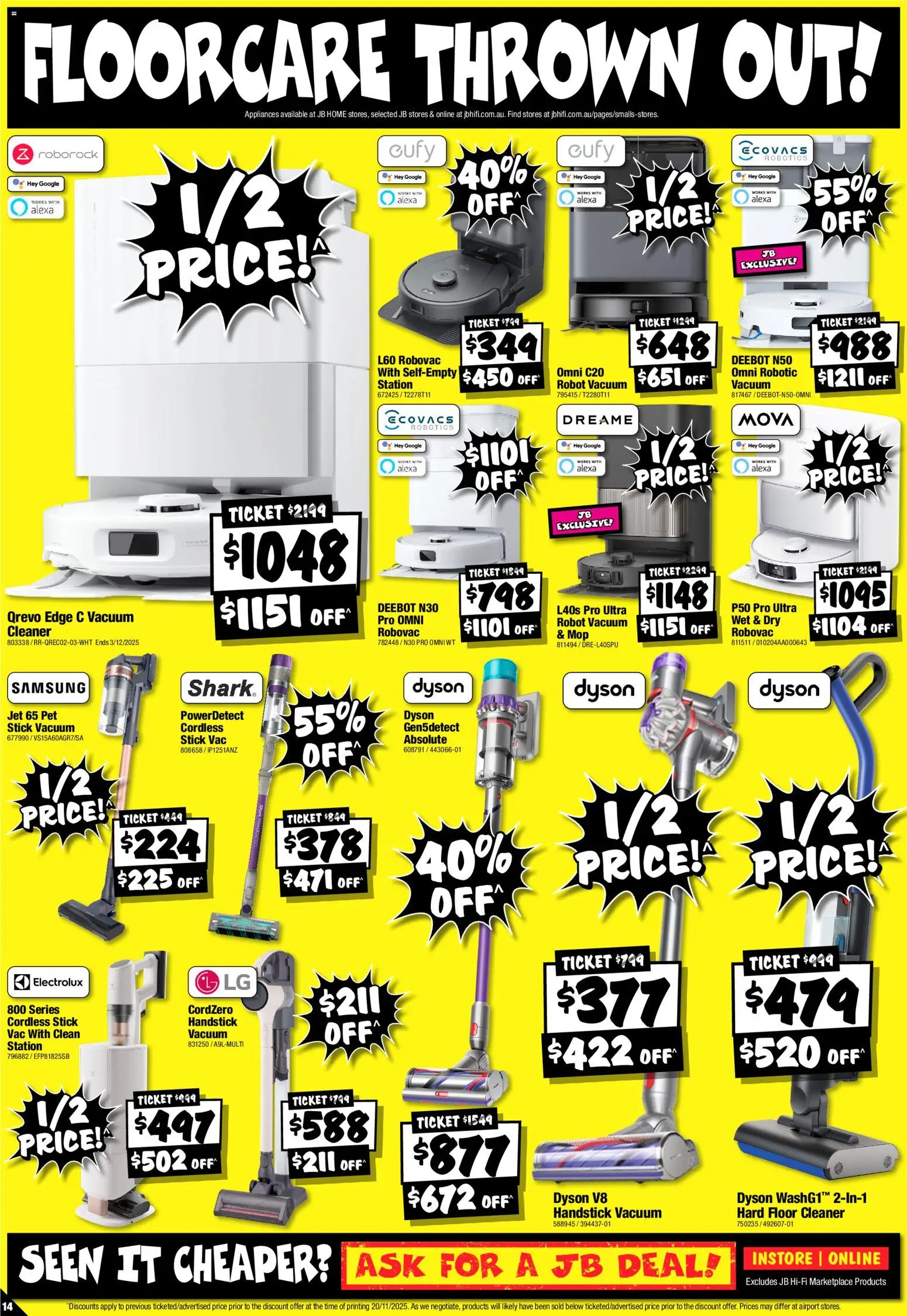 JB Hi-Fi catalogue - valid from 28.11.2025 | Page: 14 | Products: Mop, Cleaner, Robot