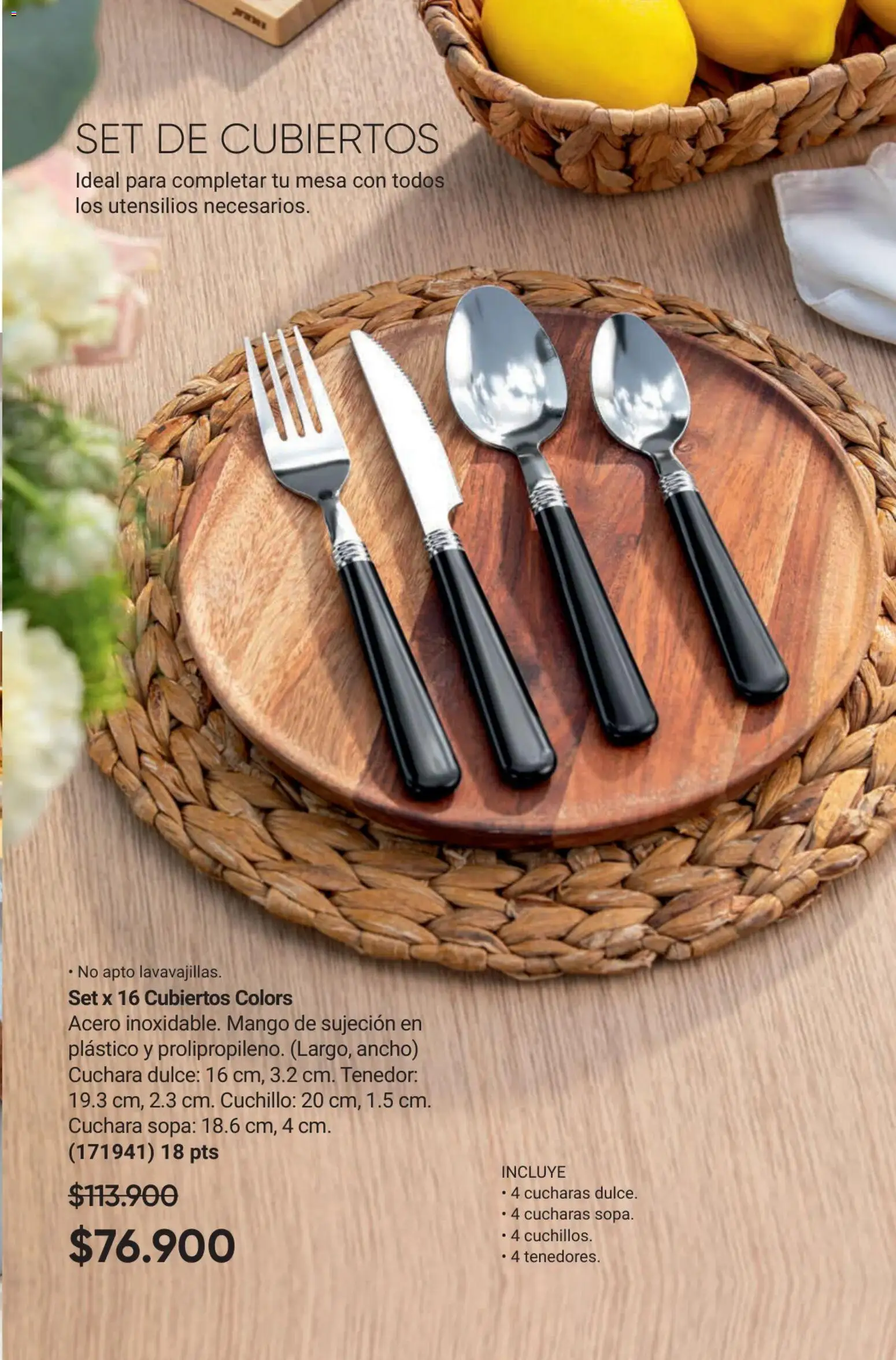 Avon revista - valida desde el 17.11.2025 | Página: 47 | Productos: Sopa, Mesa, Tenedor, Mango