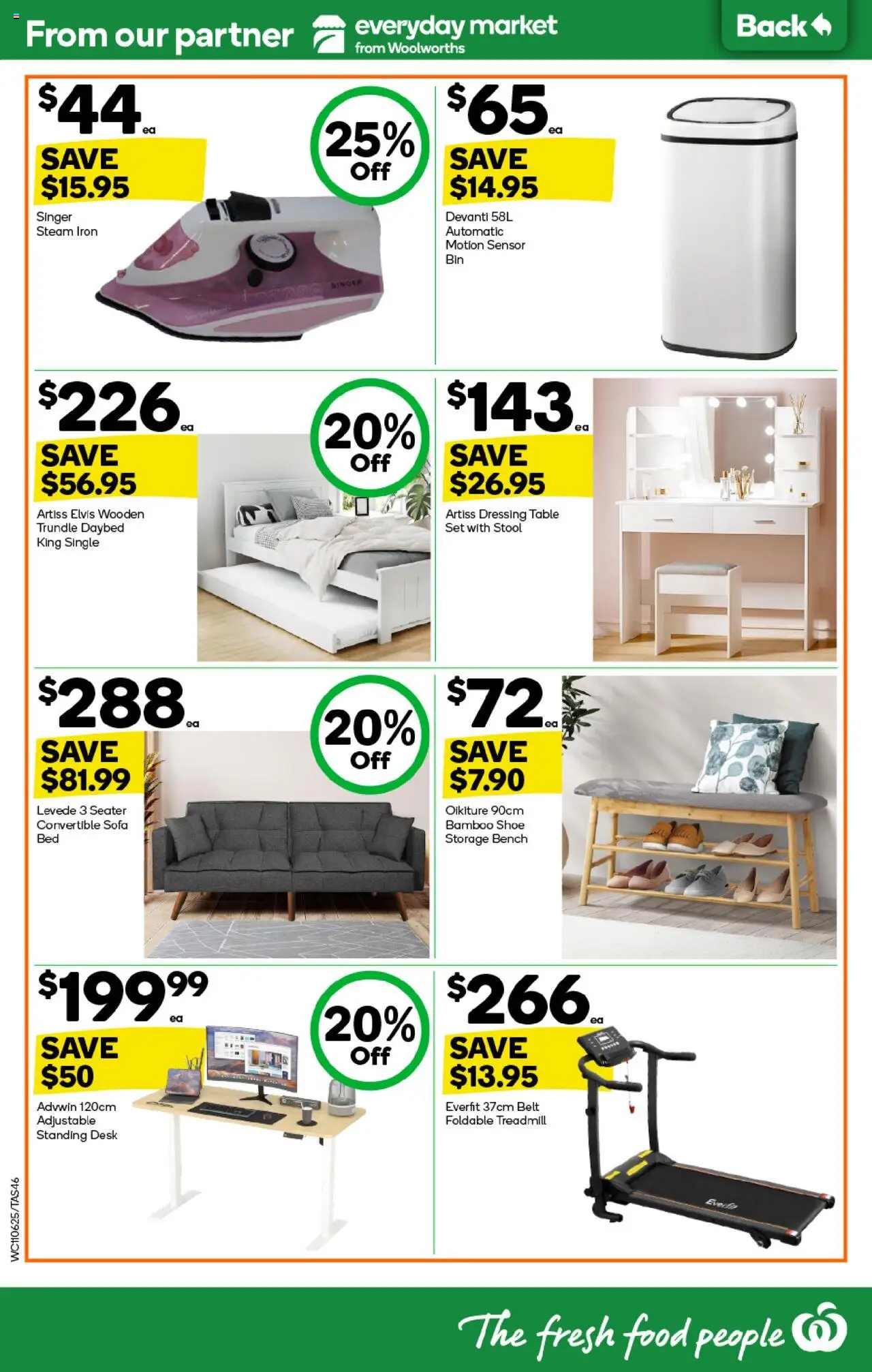 Woolworths catalogue - valid from 11.06.2025 | Page: 46 | Products: Sofa, Table, Dressing table, Iron