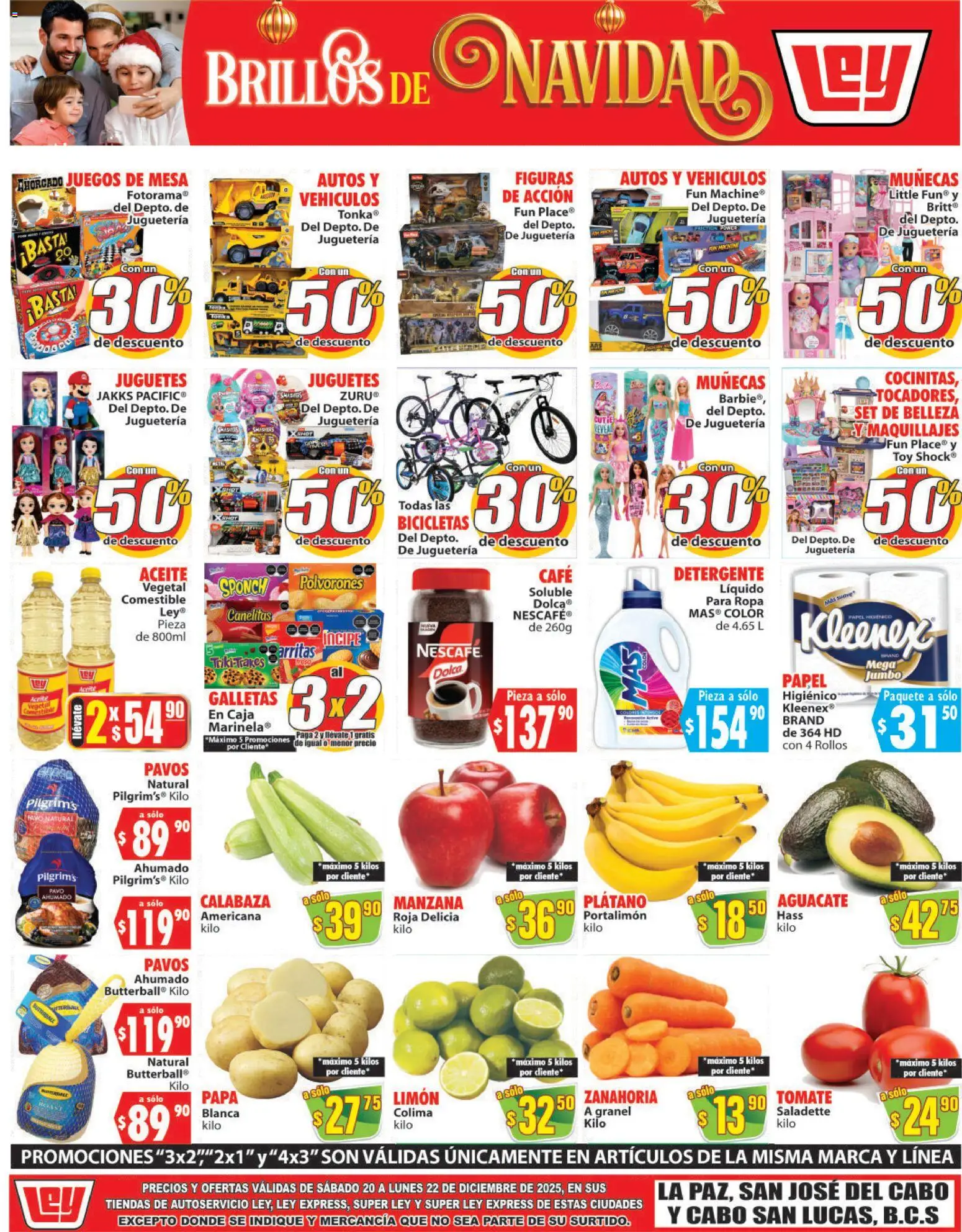 Nuevas ofertas de Casa Ley válidas en toda la República Mexicana desde el 20.12.2025. ¡Encuentra las mejores ofertas en Casa Ley folleto Autoservicio! | Página: 1 | Productos: Detergente, Papa, Limón, Galletas