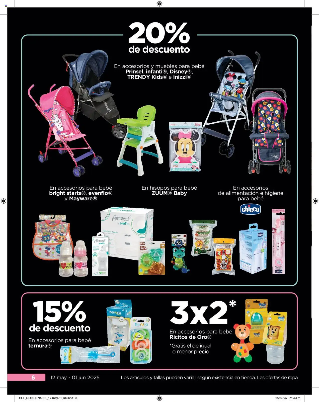 Nuevas ofertas de Chedraui válidas en toda la República Mexicana desde el 12.05.2025. ¡Encuentra las mejores ofertas en Chedraui folleto Cuesto Menos! | Página: 6 | Productos: Ropa