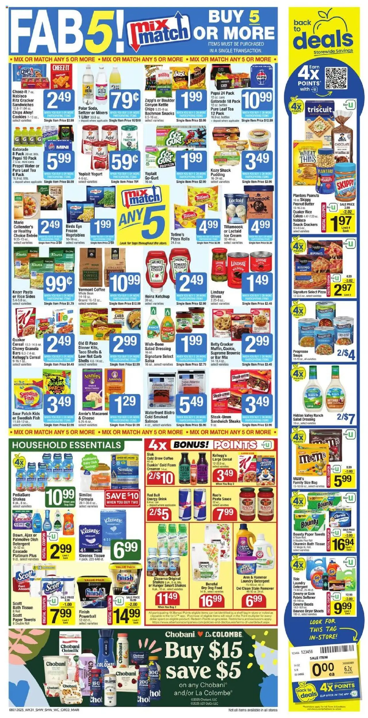 Shaw's Weekly Ad - MA - valid from 01.08.2025 | Page: 5 | Products: Yogurt, Rice, Pasta, Vegetables