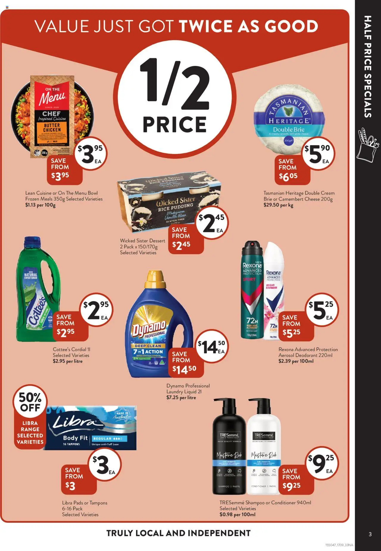 Foodworks catalogue - valid from 17.09.2025 | Page: 3 | Products: Conditioner, Pudding, Laundry, Tampons