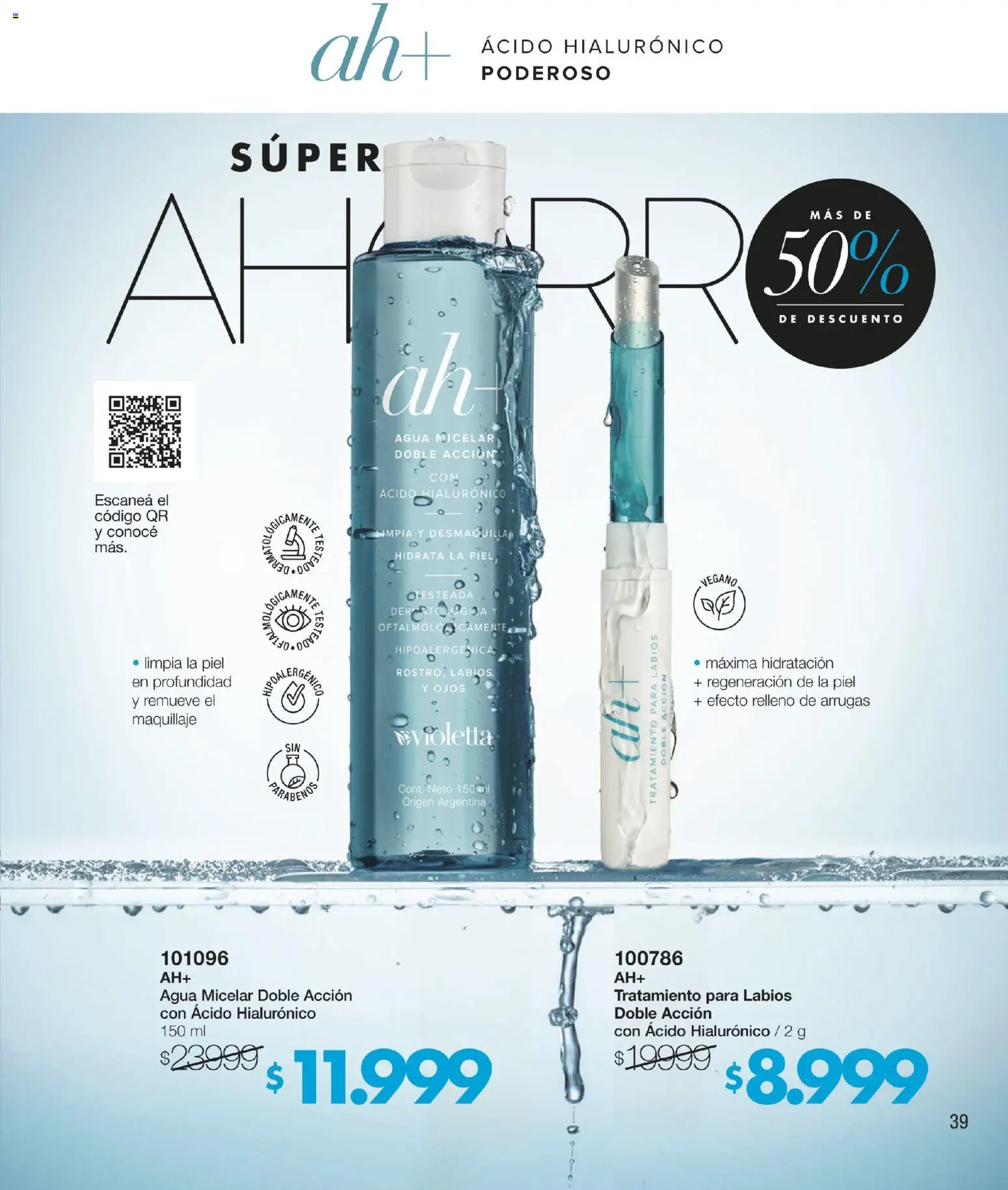 Violetta catálogo │ válido desde el 01.02.2026 | Página: 39 | Productos: Maquillaje, Agua