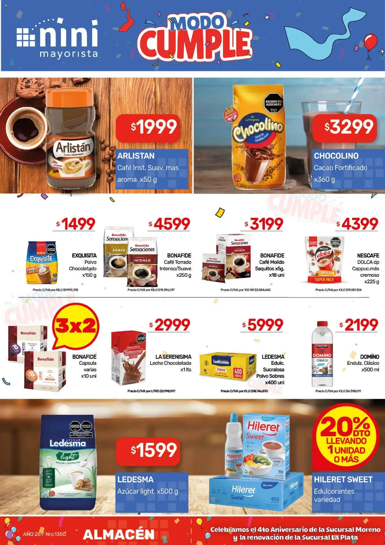 NINI Mayorista - Ofertas │ válido desde el 09.03.2026 | Página: 28 | Productos: Azucar, Leche, Chocolatada, Cacao