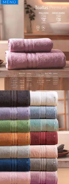 Vista previa de Colchas Concord catálogo, nuevo folleto de la tienda, válido en México a partir del 01.05.2026 | Página: 189 | Productos: Durazno, Vino, Toallas, Baño