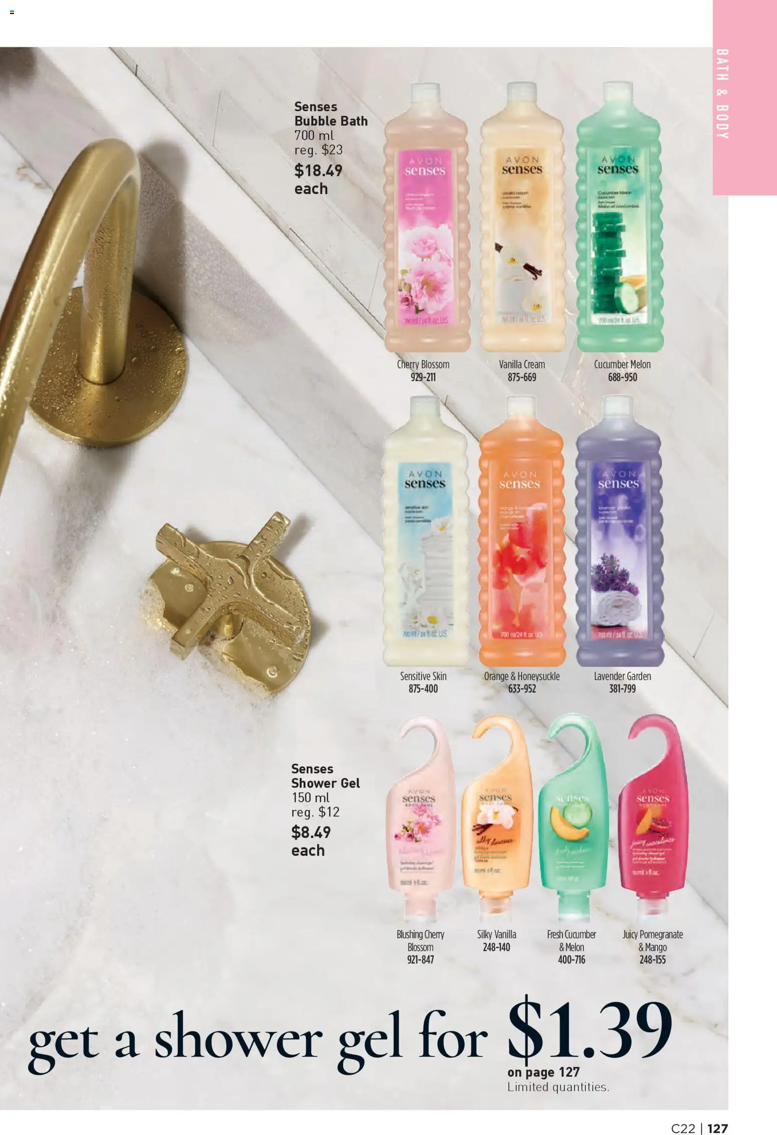 Avon flyer valid from 23.10.2025 | Page: 127 | Products: Cream, Bubble bath, Bath, Shower