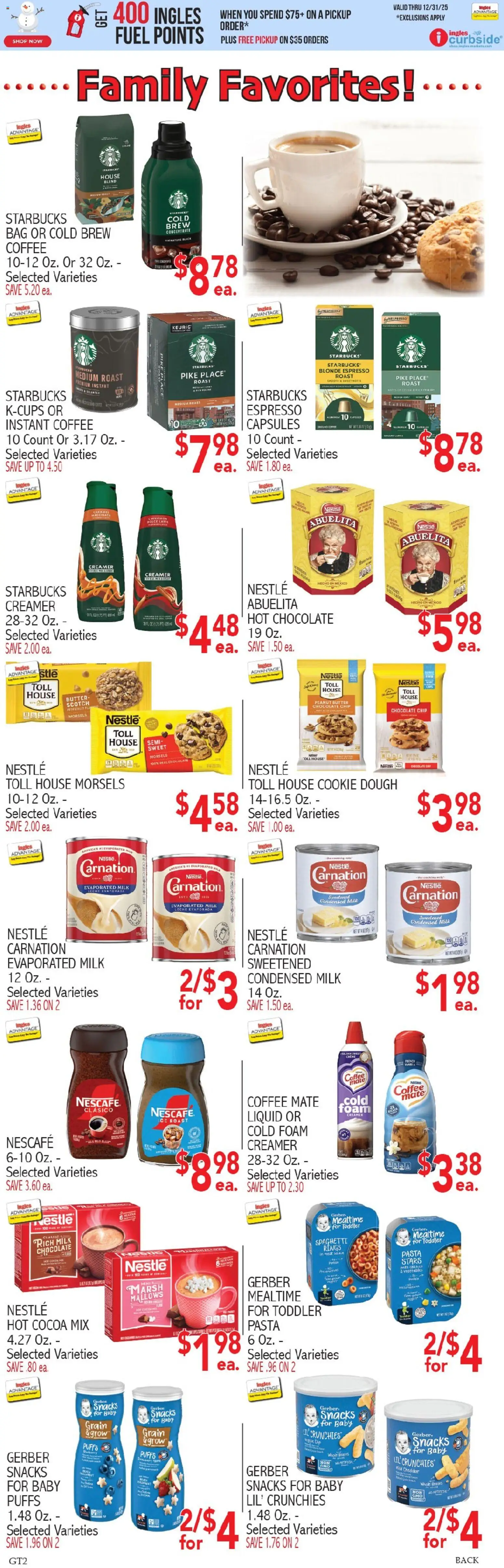 Ingles Weekly Ad - valid from 03.12.2025 | Page: 6 | Products: Milk, Pasta, Vegetables, Bag