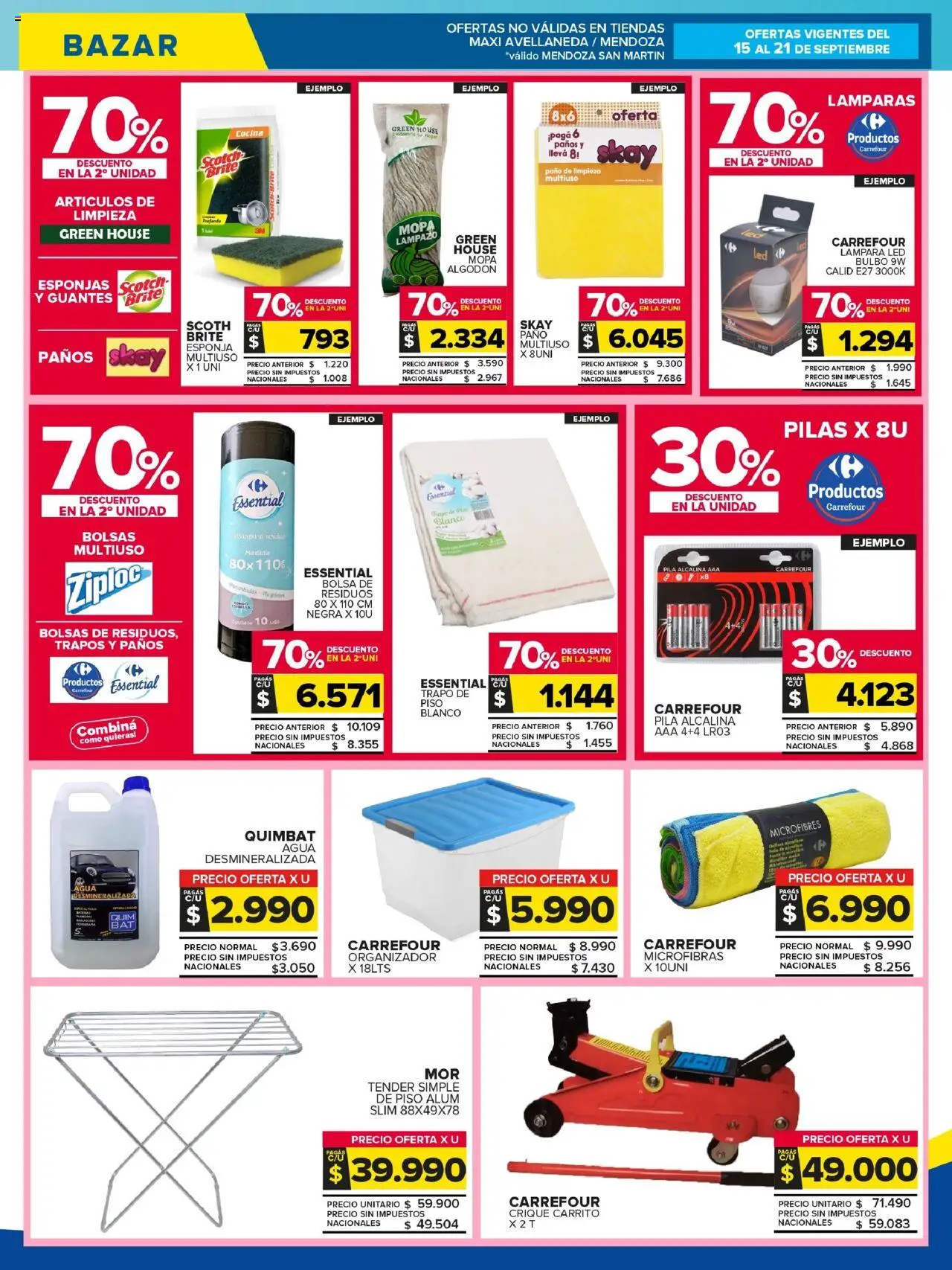 Carrefour Maxi catálogo - Jujuy │ válido desde el 15.09.2025 | Página: 23 | Productos: Organizador, Algodón, Mopa, Tender