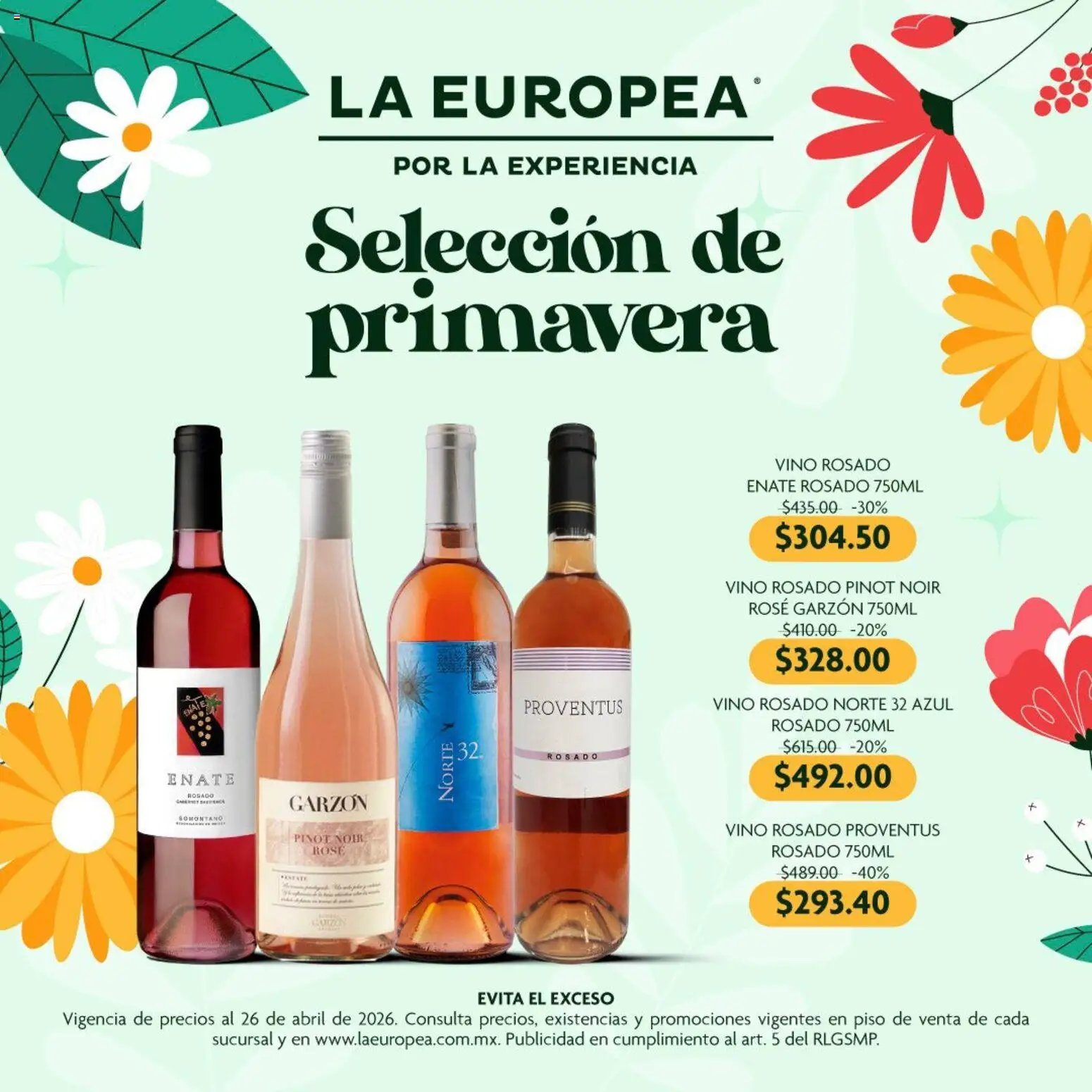 Nuevas ofertas de La Europea válidas en toda la República Mexicana desde el 16.04.2026. ¡Encuentra las mejores ofertas en La Europea catálogo Selección de primavera! | Página: 4 | Productos: Vino