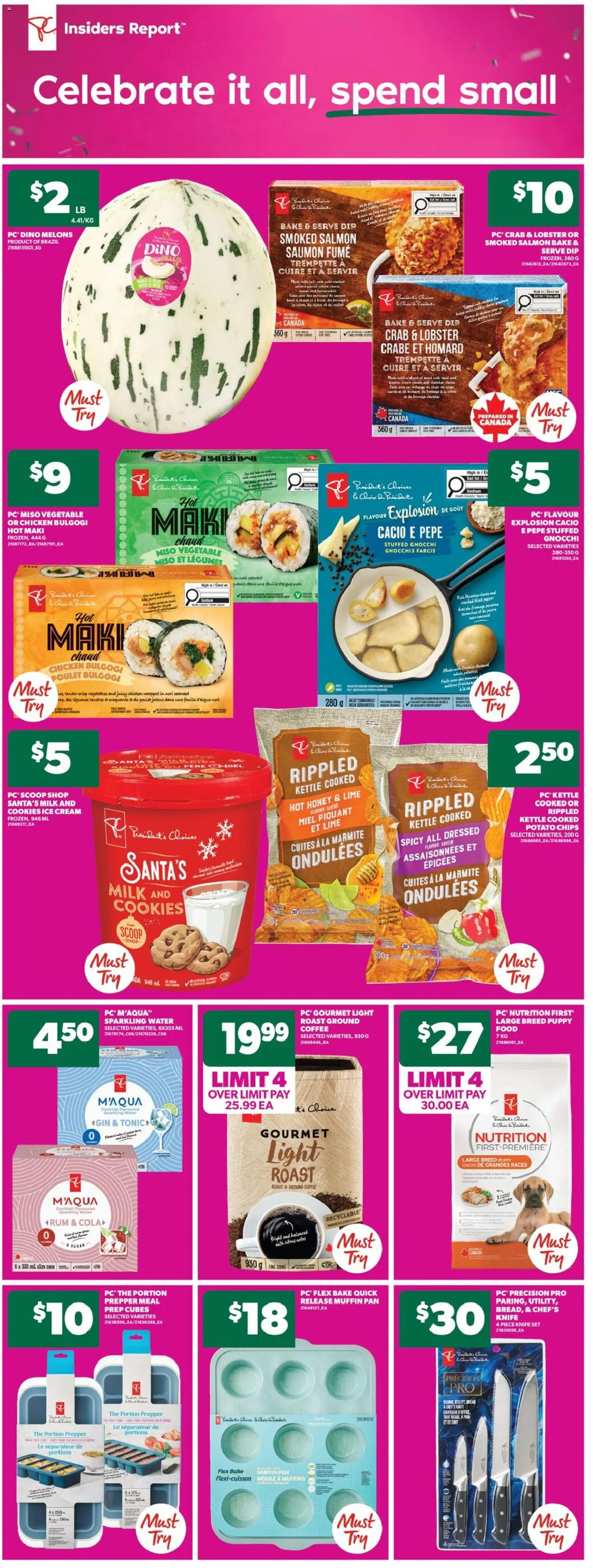 Real Canadian Superstore flyer valid from 18.12.2025 | Page: 10 | Products: Cream, Ice cream, Potatoes, Chair