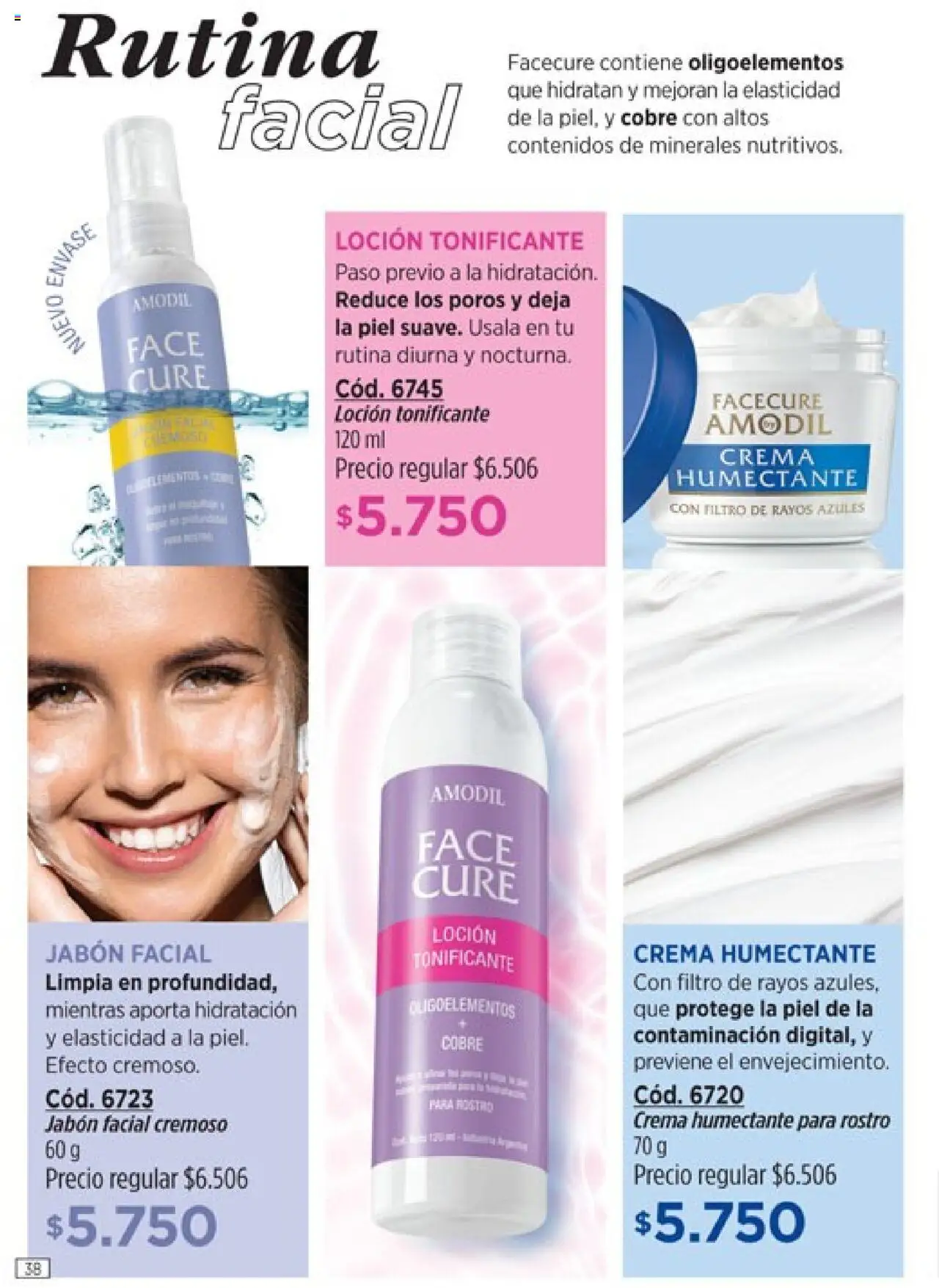 Catálogo Amodil Campaña 12 │ válido desde el 26.06.2025 | Página: 38 | Productos: Loción tonificante, Jabón, Loción, Crema