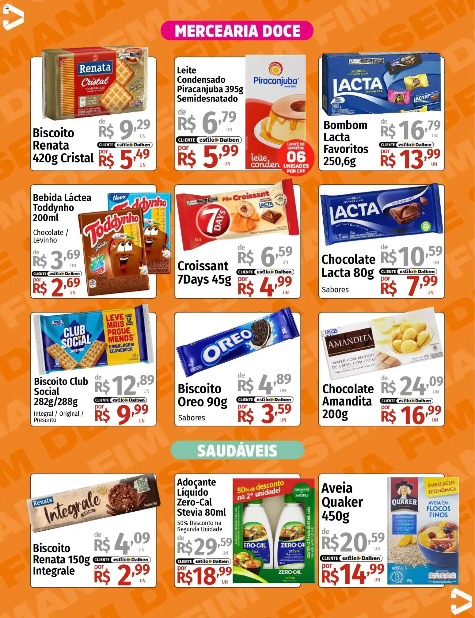 Supermercado Dalben Folheto - válido de 16.01.2026 | Página: 6 | Produtos: Adoçante, Stevia, Presunto, Aveia