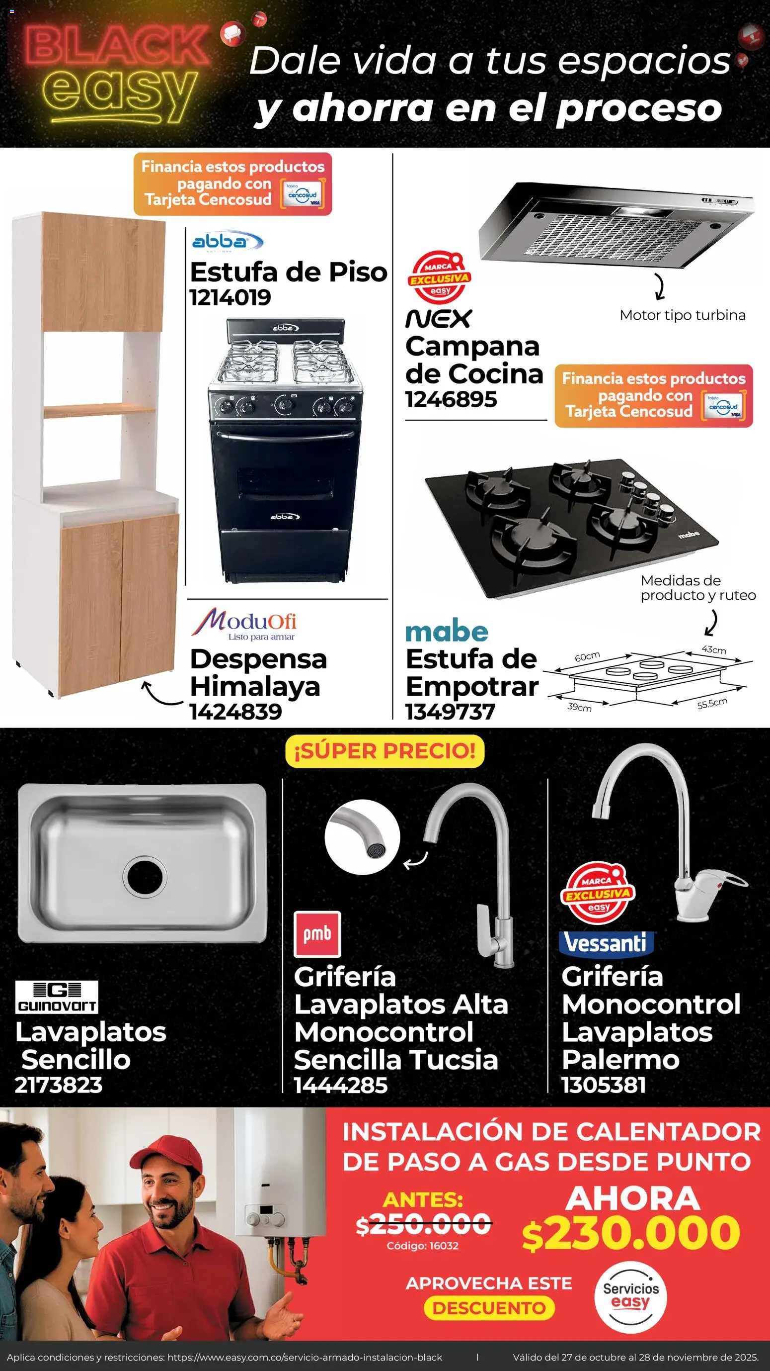 Easy revista - valida desde el 27.10.2025 | Página: 5 | Productos: Estufa, Cocina
