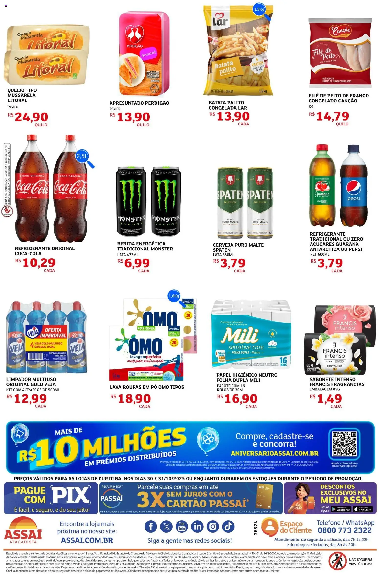 Assaí Atacadista Folheto - válido de 30.10.2025 | Página: 2 | Produtos: Limpador multiuso, Roupas, Batata, Frango