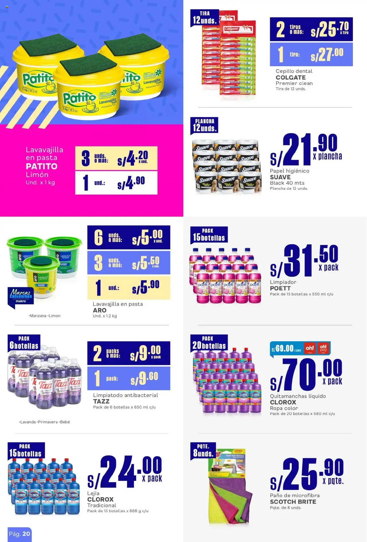 Catálogo Makro válido desde 14.08.2025 | Página: 7 | Productos: Quitamanchas, Ropa, Pasta
