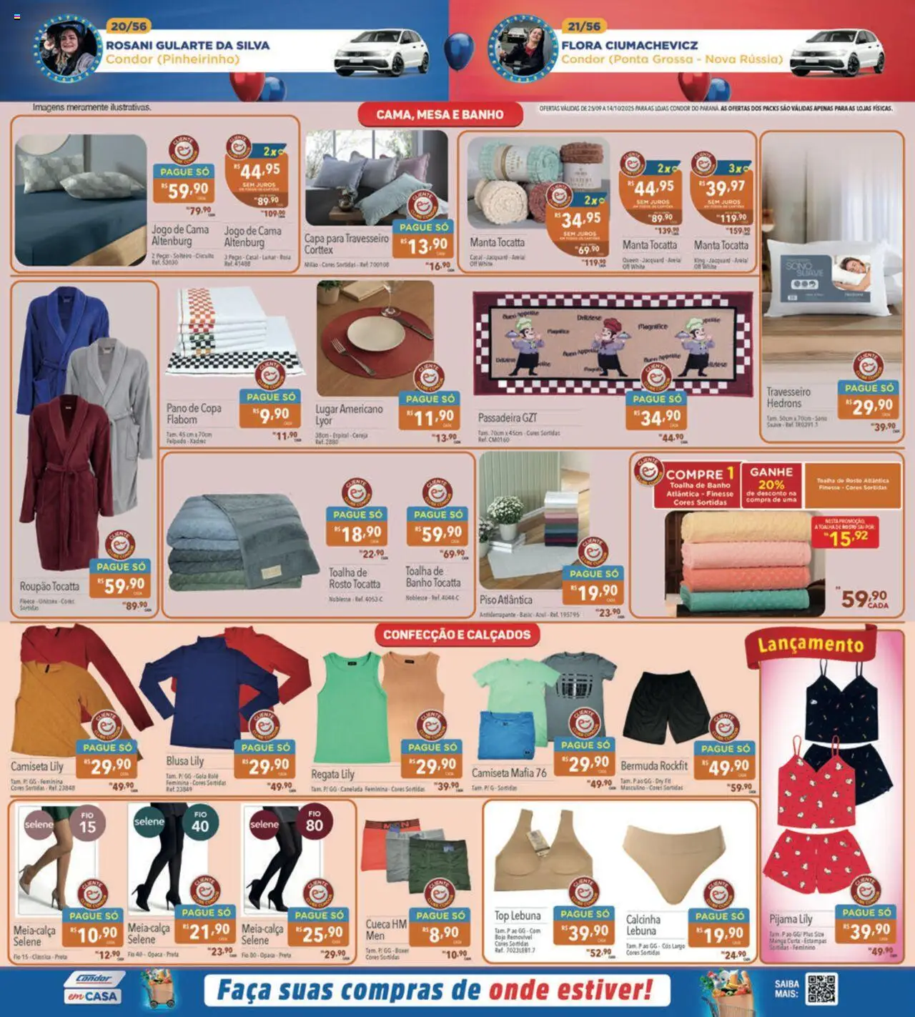 Supermercados Condor Folheto - válido de 25.09.2025 | Página: 28 | Produtos: Piso, Mesa, Copa, Roupão