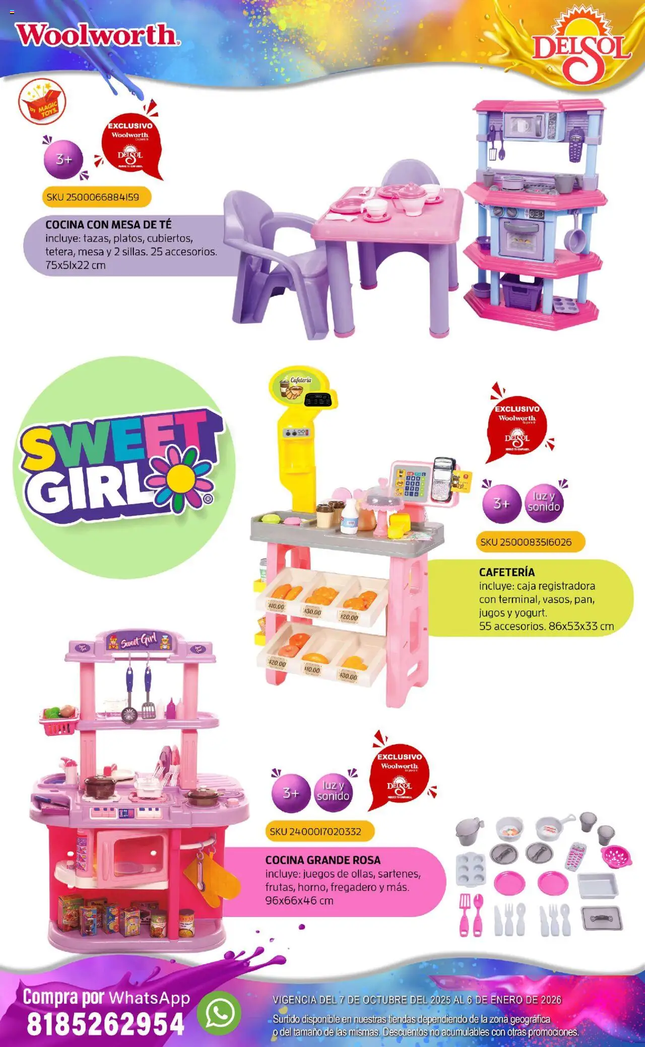 Nuevas ofertas de Del Sol y Woolworth válidas en toda la República Mexicana desde el 07.10.2025. ¡Encuentra las mejores ofertas en Del Sol y Woolworth - Catálogo Castillo Del Juguete! | Página: 99 | Productos: Cocina, Mesa, Té, Caja