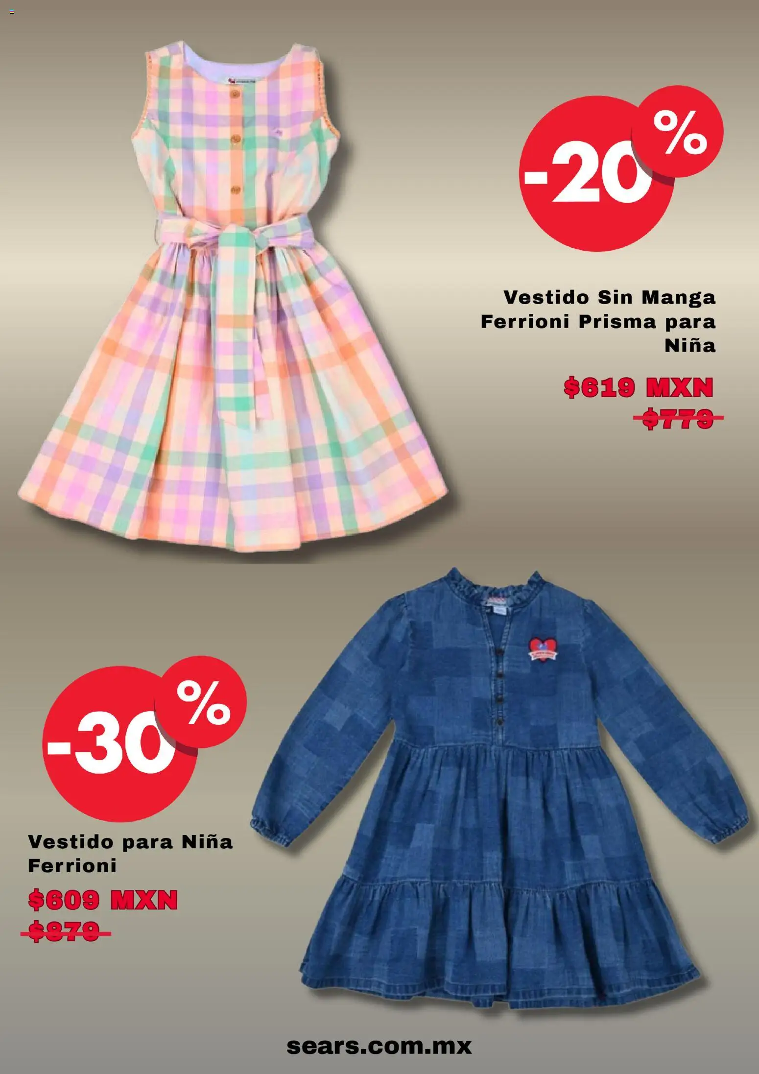 Nuevas ofertas de Sears válidas en toda la República Mexicana desde el 01.11.2025. ¡Encuentra las mejores ofertas en Sears catálogo! | Página: 5 | Productos: Manga, Vestido