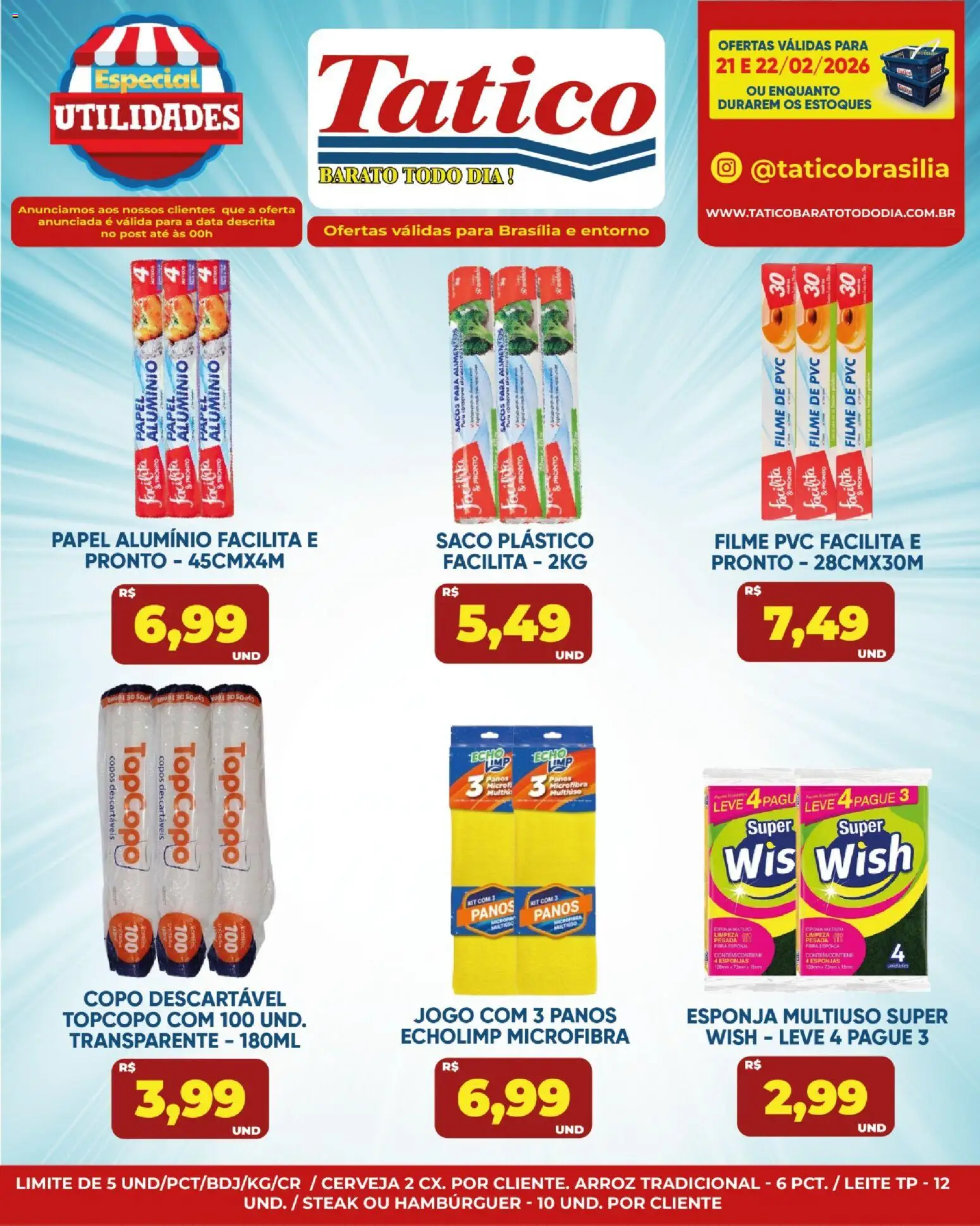 Tatico Folheto - válido de 23.02.2026 | Página: 37 | Produtos: filme de PVC, Copos descartáveis, Arroz, Copos