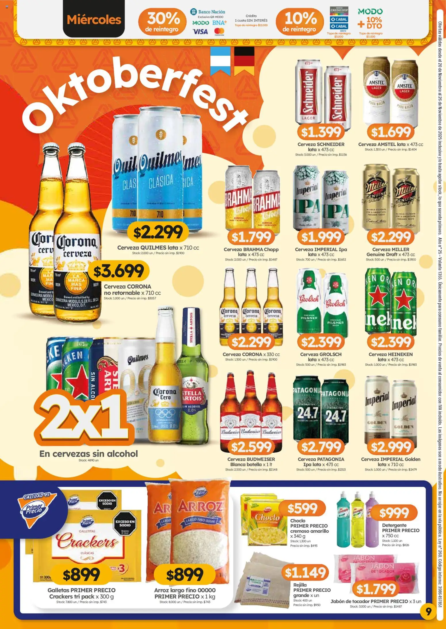 Cordiez ofertas │ válido desde el 20.11.2025 | Página: 9 | Productos: Choclo, Rejilla, Arroz, Galletas