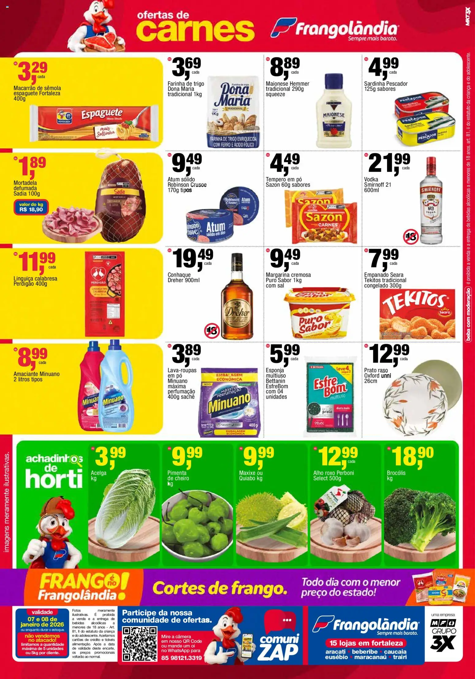 Frangolândia Folheto - válido de 07.01.2026 | Página: 2 | Produtos: Alho, Quiabo, Farinha de trigo, Câmera