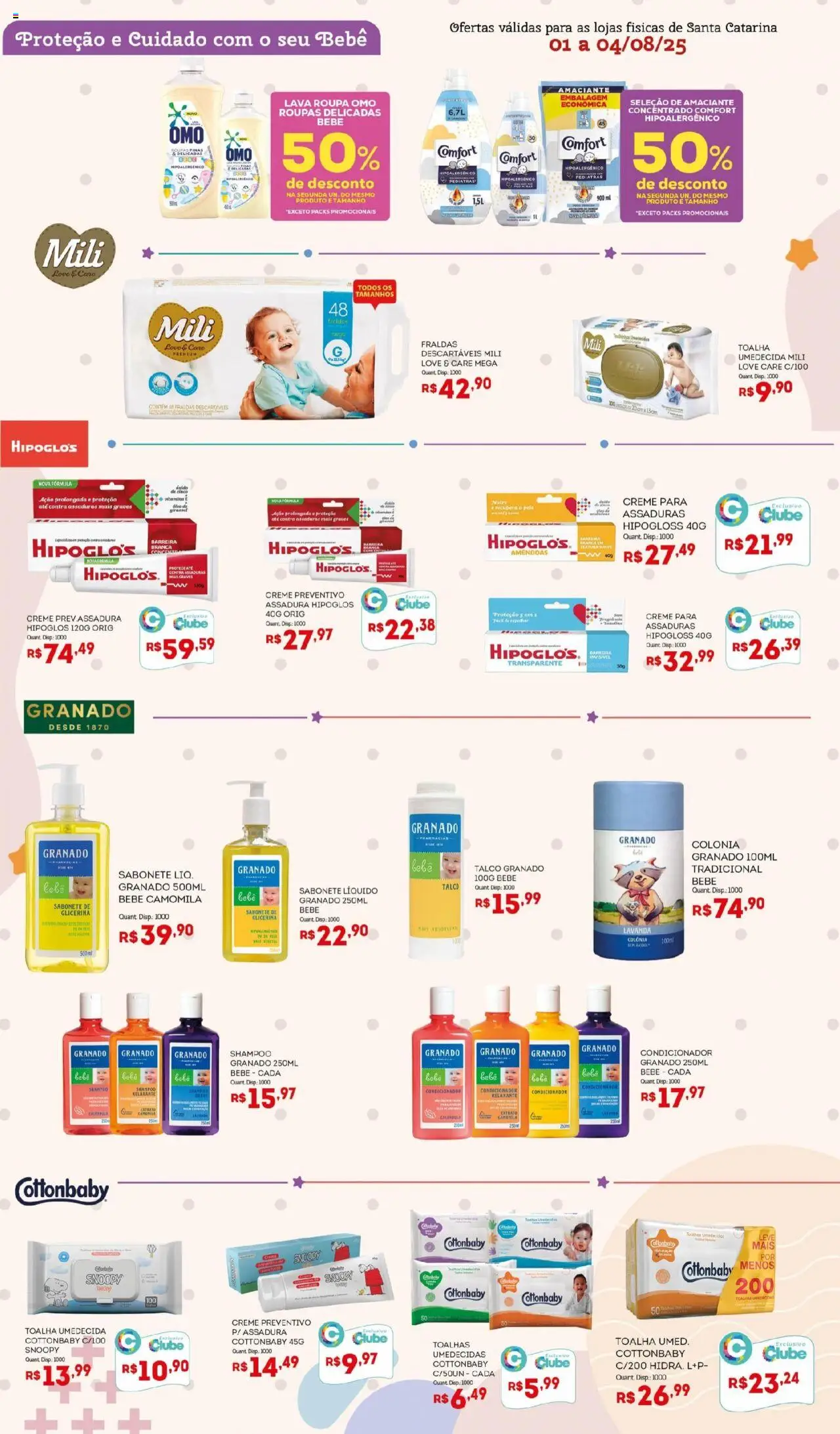 Bistek Supermercados Folheto - válido de 01.08.2025 | Página: 2 | Produtos: Talco, Toalha umedecida, Amaciante, Sabonete líquido