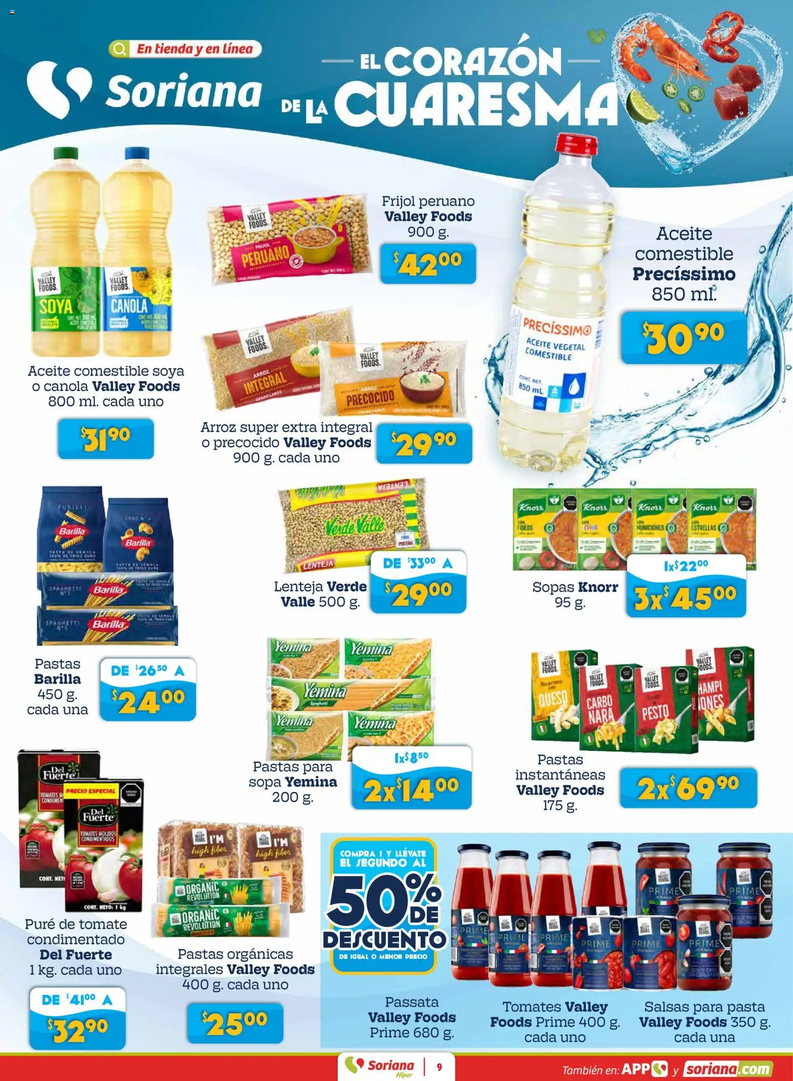 Nuevas ofertas de Soriana válidas en toda la República Mexicana desde el 12.02.2026. ¡Encuentra las mejores ofertas en Soriana - Preciazazaso Híper: Ags, Col, Gto, Jal, Mich! | Página: 9 | Productos: Tomate, Arroz, Pasta, Tomates